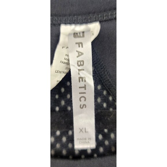 Fabletics Black Mesh Neoprene Panel Long Sleeve Sweatshirt XL Athletic Top - Picture 7 of 11